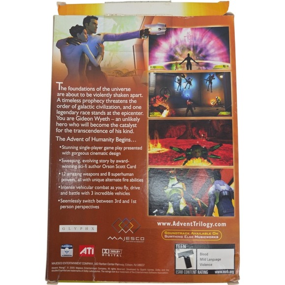 Advent Rising PC CD-ROM 2005 Majesco Complete with Box & Disc Tested & Working - Picture 2 of 4